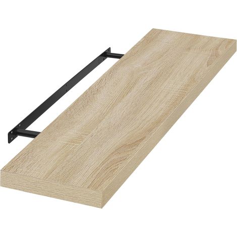 Étagère Murale Flottante - 1 Pièce - MDF Chêne Sonoma - Rangement Gain de Place - Salon Chambre Cuisine - 100x22,9x3,8 cm (1/5)