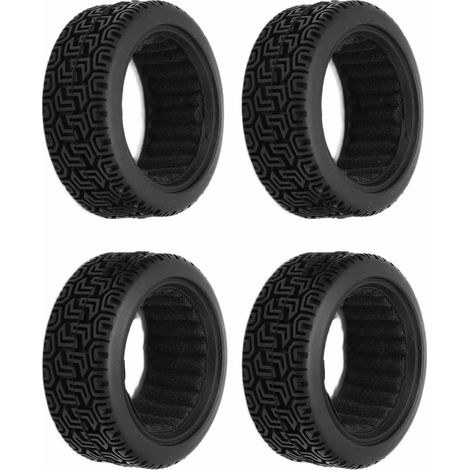 Lot de 4 pneus de course en caoutchouc pour voitures RC 1/10, accessoires de drift et de course à plat. (1/5)