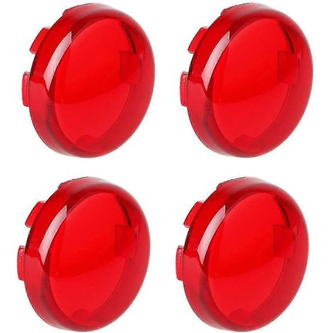 Cache-clignotant (rouge) Bullet compatible avec Harley Sportster Street Glide Road King Softail (1/4)