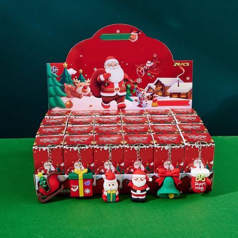 Boîte À Surprise De Noël - 24 Boîtes Numérotées Avec Chaîne Porte-Clés - Décompte De Noël - Cadeau Pour Enfants Et Adultes - Lot Complet (1/5)