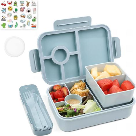 Bugucat Brotdose Kinder Lunchbox mit Fächern 1300ML, Auslaufsicher Bento Box für (1/5)