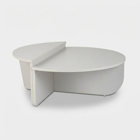 Moderner Design-Couchtisch in zwei Höhen Orion - Weiß