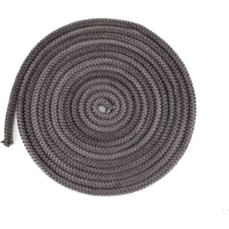 Dichtungsschnur, Ersatzdichtung für Kamin- und Ofentür, Glasfaser, dunkelgrau, 10 mm x 3 m