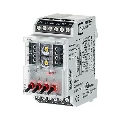 Metz connect 1108361321 I/O Module Bus System MODBUS MODULE, 4 DIGITAL O/P, DIN RAIL
