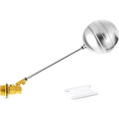 1 pièce de vanne à flotteur en acier inoxydable 304 avec adaptateur, 1-1/4" BSP Interrupteur de contrôle automatique du niveau d'eau pour réservoir de stockage (1/5)