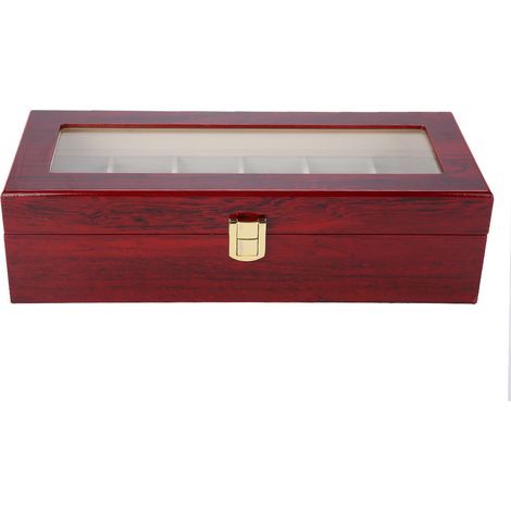 Étui en bois pour montres - Présentoir et rangement 6 emplacements