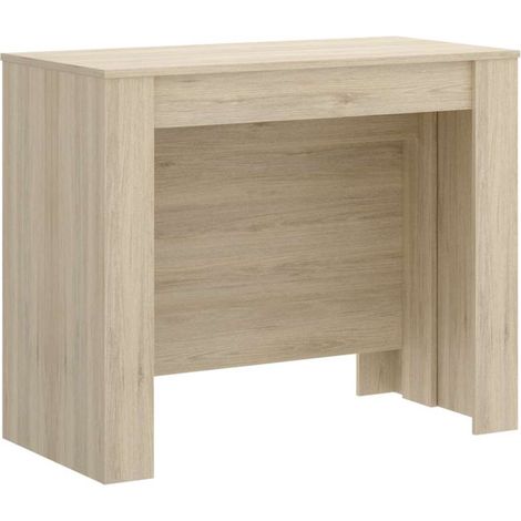 Mesa de comedor Bailen multifunción extensible en madera natural de 77 cm(alto), 54-101-147-194-240 cm(ancho), 90 cm(largo) (1/5)