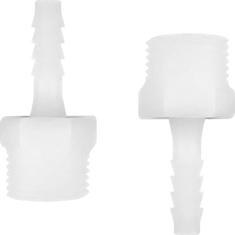 Set mit 2 Kunststoff-Schlauchreduzierstücken, 6 mm Außendurchmesser (Schlauchanschluss) x G1/2 Außengewinde, Anschlussadapter für Aquarien (1/5)