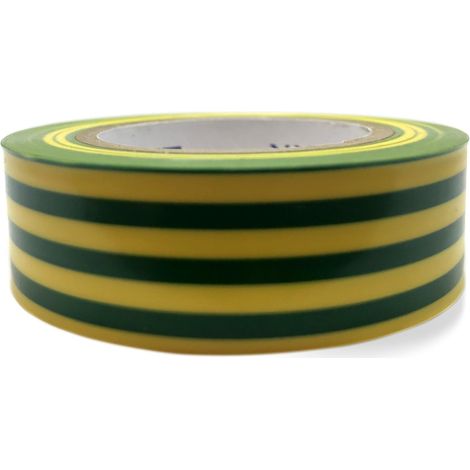 Scotch électrique Vert jaune 10m x 19mm - Ruban adhésif isolant