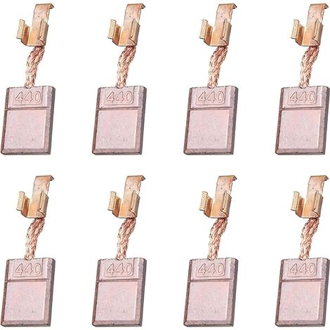Lot de 8 Balais de Charbon 13x10x3 mm pour Outils Électriques Charbon pour CB-440 CB-448 CB-436 195021-6 194427-5 194159-4 Pièces de Rechange Moteur pour Perceuse Visseuse BHP458 BHP454 (1/5)