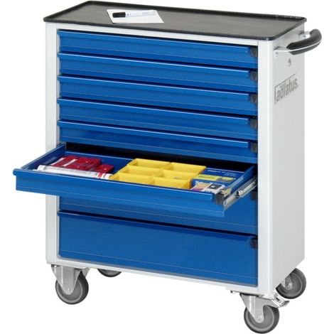 Chariot à outils Rau avec 8 tiroirs métal LxPxH 700x350x860mm (1/5)