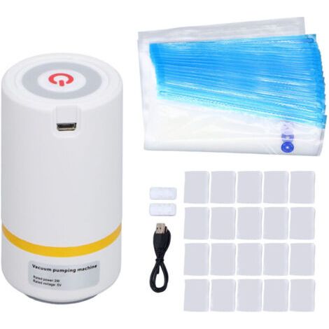 BUNTHAUS Sacs de stockage de Filament, 43 pièces, Kit de séchage sous vide scellé avec pompe automatique 5V 3W, Clips déshydratants, fournitures d'imprimante 3D