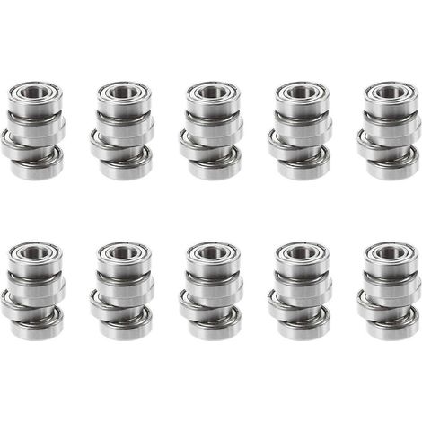 6002Z geschirmte Metallkugellager, 15 x 32 x 9 mm, 50 Stück, silber (1/5)