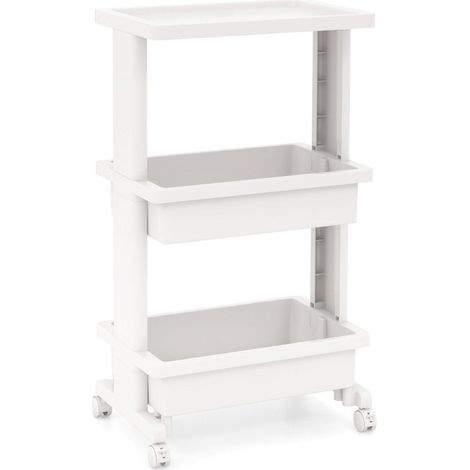 Carrello a 3 livelli con piano dappoggio e carrello in plastica con ruote bloccabili 88540137 88540137 88540137 88540137 88540137 88540137