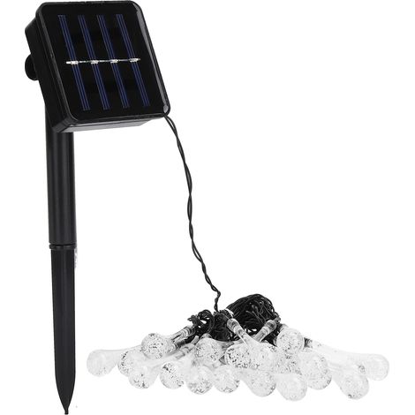 Guirlande solaire étanche 5 mètres, 8 modes d’éclairage pour jardin, mariage, décoration de fête.