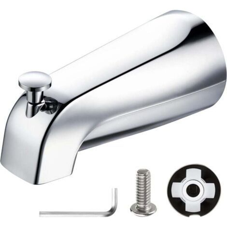 1 Pull-Out Tub Spout with Diverter, Bathroom Tub Faucet, Fits 1/2" Copper Water Tube (5/8" Diameter), Polished Chrome, 5/32" Hex Wrench (1/4)