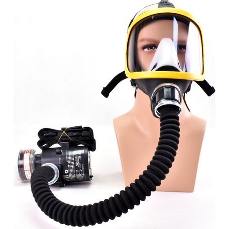 Electrically Powered Constant Airflow Full Face Gas Mask Protective Respirator System Workplace Safety Device (1/5)