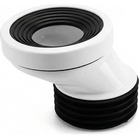 Connecteur de Cuvette de WC Décalé 50 mm, Accordement pour WC à Sortie Verticale (1/4)