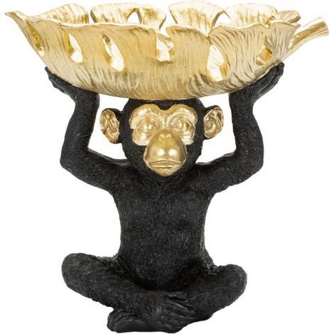 Figura Scimmia Mauro Ferretti Nero Oro 24 cm Poliresina (1/5)