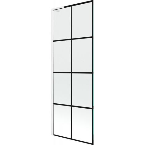 Paroi de baignoire Mexen Next L à 1 panneau 70 x 150 cm, motif noir, blanc - 895-070-000-03-77-20 (1/5)