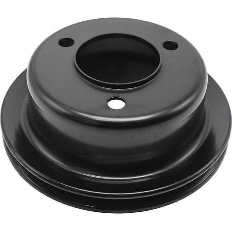 Poulie de pompe moteur, à gorge unique, poulie de vilebrequin en acier noir, compatible avec la poulie de vilebrequin du moteur V8 à 3 boulons SB 260 289 de 1965-1966. (1/5)