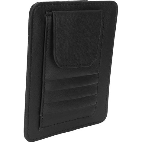 Organizer für die Sonnenblende im Auto, universeller multifunktionaler Brillenhalter, Aufbewahrungstasche für Brille und Karten, schwarz (1/5)