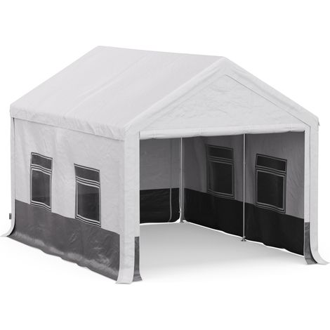 Blumfeldt Partyzelt - 4x3m, Festzelt mit Seitenwänden, Wetterfestes Gewebe, Stabiles Stahlrahmen, Einfache Montage, Ideal für Outdoor-Partys, BBQs & Gartenpavillon