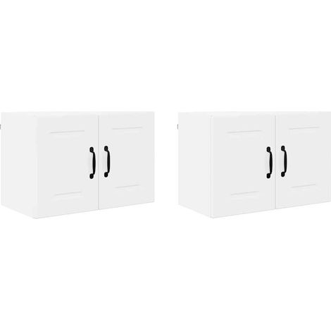 Meuble mural de cuisine,Armoire de cuisine 2 pcs Blanc brillant 60 x 31 x 40 cm CFW54978 (1/5)