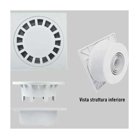 CHIUSINO SIFONATO IN PVC  15 x 15 Uscita 4050+3     STAMPLAST