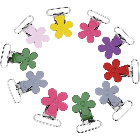 10 Pièces Lot 25mm Mini Porte-Attache Bretelles en Forme de Prune pour Tétine (1/5)