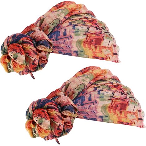 Turban - Extensible - Pour Cheveux Longs - Style Africain - Tie-Dye - 1 Pièce
