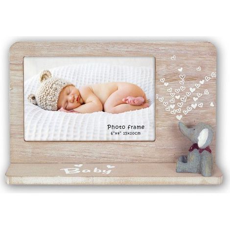 Cadre photo - Dumbo - Bois - 10x15 cm - Naturel - Rectangulaire (1/2)