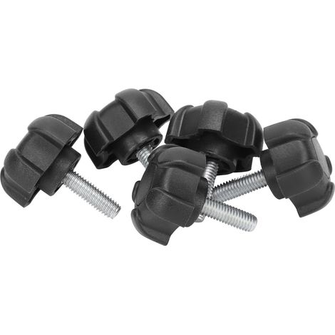 Bouton de serrage à filetage M6, tête étoile, vis de serrage manuelles en plastique pour machines-outils