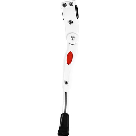 Béquilles de vélo Réglable en Alliage d'aluminium,Hauteur Réglable avec Pied en Caoutchouc Antidérapant,Béquille Velo Laterale,bequille vtt,Support pour vélos 24-27 pouces, BMX, VTT, 700c-Blanc (1/5)