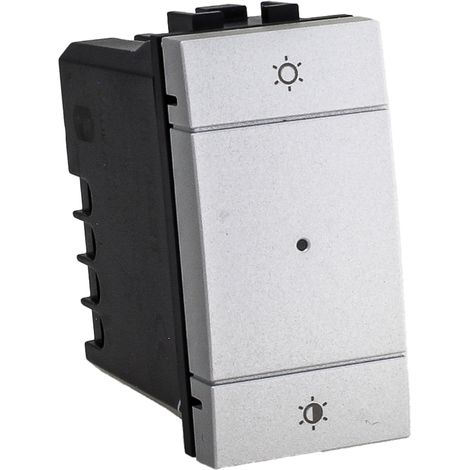 Interrupteur/variateur intelligent Wifi ETTROIT connecté avec application Tuya Couleur grise Compatible avec Living Light LGWF1301
