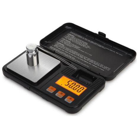 Kitchen Scale, 50g/0.001g Digital Pocket Scale, 0.001g Precision Food Scales, with 50g Weight Calibration, Tweezers, Tare Function, Backlit LCD (1/5)