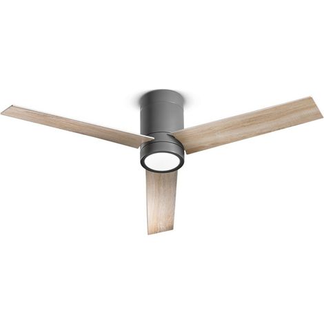 Ventilatore da Soffitto con luce Perenz 7185 GR CT Nero - Ø 132 cm, 3 Pale, 6 Velocità, Motore DC 40W, Silenzioso (1/2)