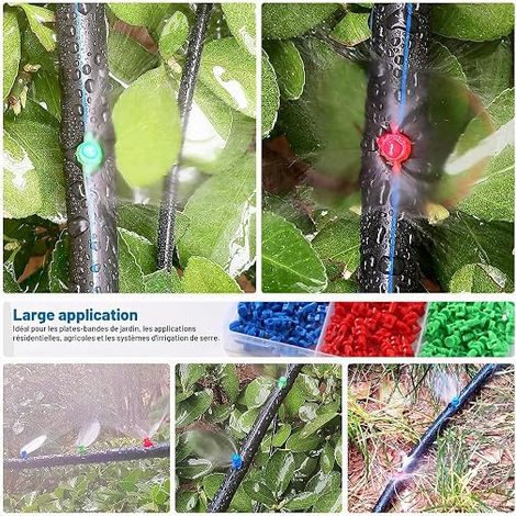 Micro Garden Watering Nozzle, 90/180/360 Degree Micro Garden Lawn Water Misting Nozzle, Mini Garden Irrigation Nozzle Spray Sprinkler Irrigation System (1/4)