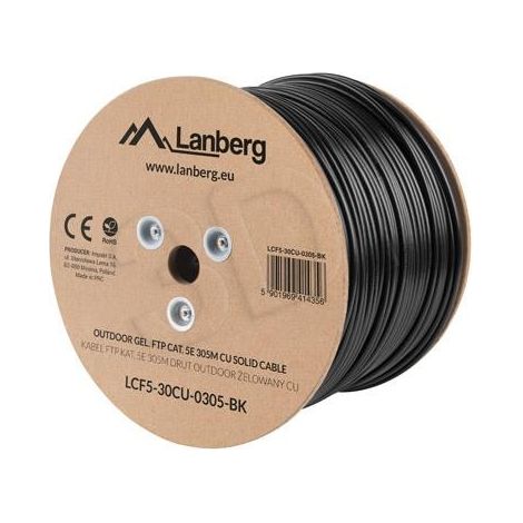 Cavo di rete in matassa FTP Lanberg Cat.5E 305m [LCF5-30CU-0305-BK] (1/3)
