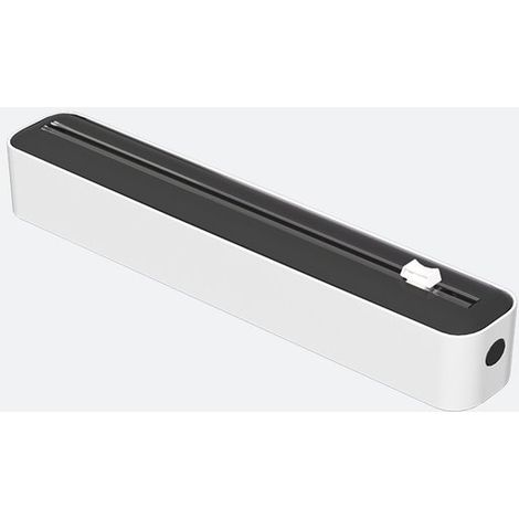 Coupe-papier aluminium - Coupe-film alimentaire - Coupe-plateau - Fente réglable - Double lame coulissante - Coupe-film alimentaire - Noir/blanc - ABS Noir/blanc (1/5)