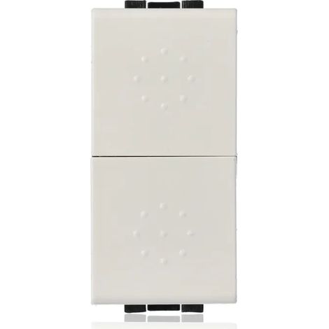 BTICINO N4036 - Pulsante Doppio (1P/No)+(1P/No) 10A - Bianco - LivingLight
