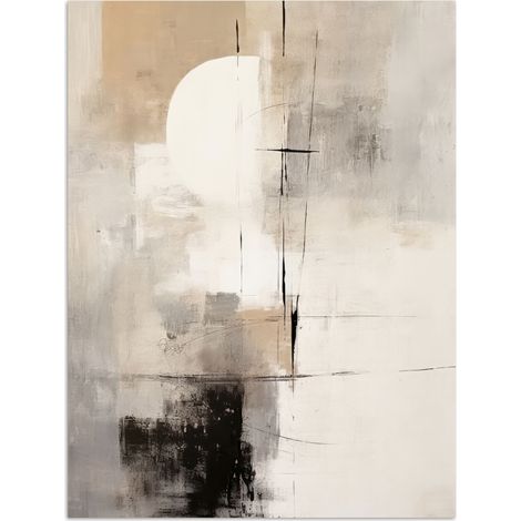 AFFICHE Abstrait - Art - Gris Décoration Murale 60x80 cm (1/4)