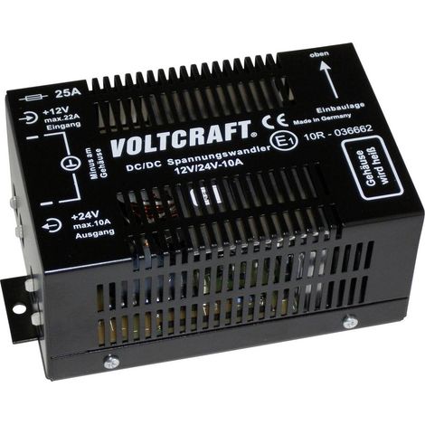 VOLTCRAFT 12/10 Convertitore DC/DC 12 V/DC - 24 V/DC/10 A 240 W
