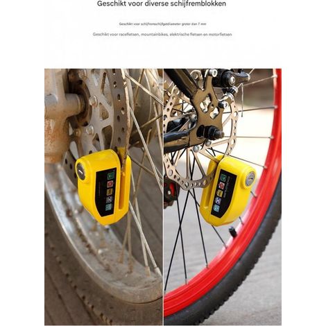 Bicicletta - Allarme antifurto - Lucchetto antifurto con allarme - con cavo di promemoria - 7 mm - presa motore - Slot per scooter - Lucchetto antifurto - Lucchetto con allarme - Lucchetto antifurto - (1/5)