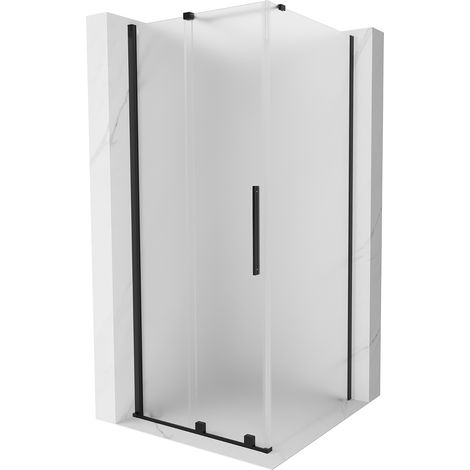 Mexen Velar Duschkabine schiebetür 100 x 100 cm, Matt, Schwarz - 871-100-100-31-70 (1/5)