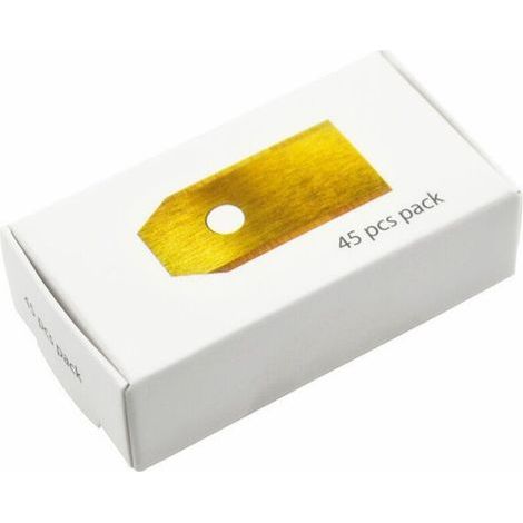 45 x Lames de Couteau en Titane avec 45 Vis, Lames de Rechange,35×18×0,75 mm, or (1/4)