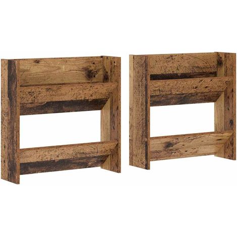 Maison Exclusive - Armario Zapatero con estante 2 pcs Madera viej