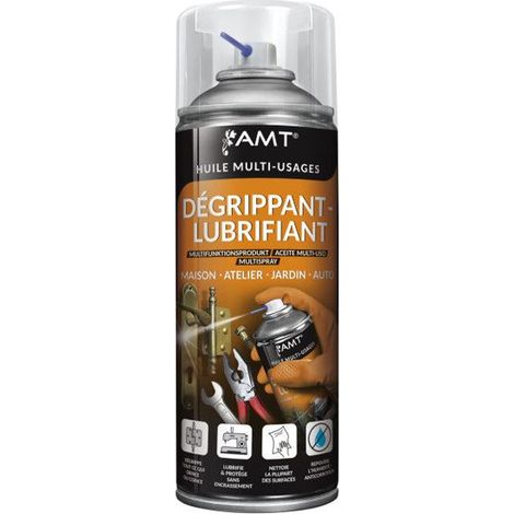 Dégrippant - Lubrifiant - Huile multi usages - Maison, atelier, jardin, auto - AMT - 330ml