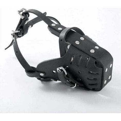 Muselière Anti-Morsure Pour Chien, XU, Cuir, Taille Moyenne/Grande, Pour Berger Allemand/Doberman - (1/4)