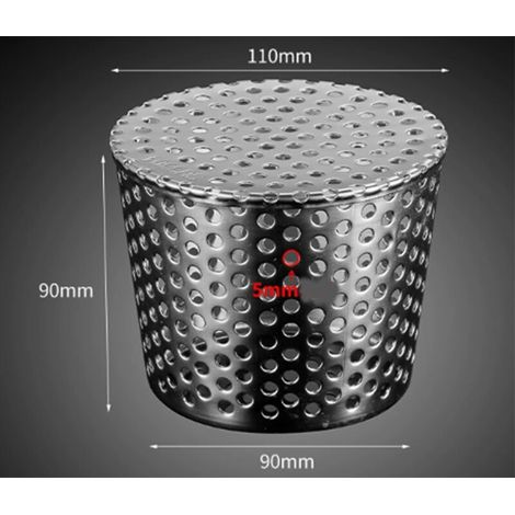 Filtre de descente de gouttière, protège-gouttière en acier inoxydable de 11 × 9 cm, couvercle de gouttière conique ajouré, empêche le blocage (1/4)
